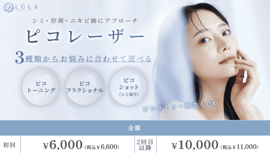 ルラ美容クリニックのピコトーニング